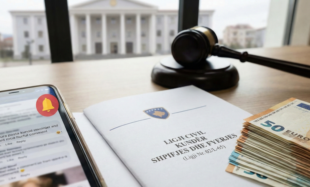 Për shpifje ju mund të bëni padi civile për dëmshpërblim, në Gjykatën Themelore