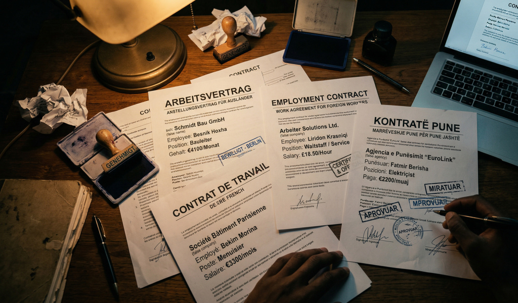 Në procesin e punësimit legal në vendet perëndimore, një punëdhënës i vërtetë nuk kërkon para nga punëmarrësi për t'i lëshuar një kontratë, është punëdhënësi ai që paguan kostot e rekrutimit për shërbimin tuaj.