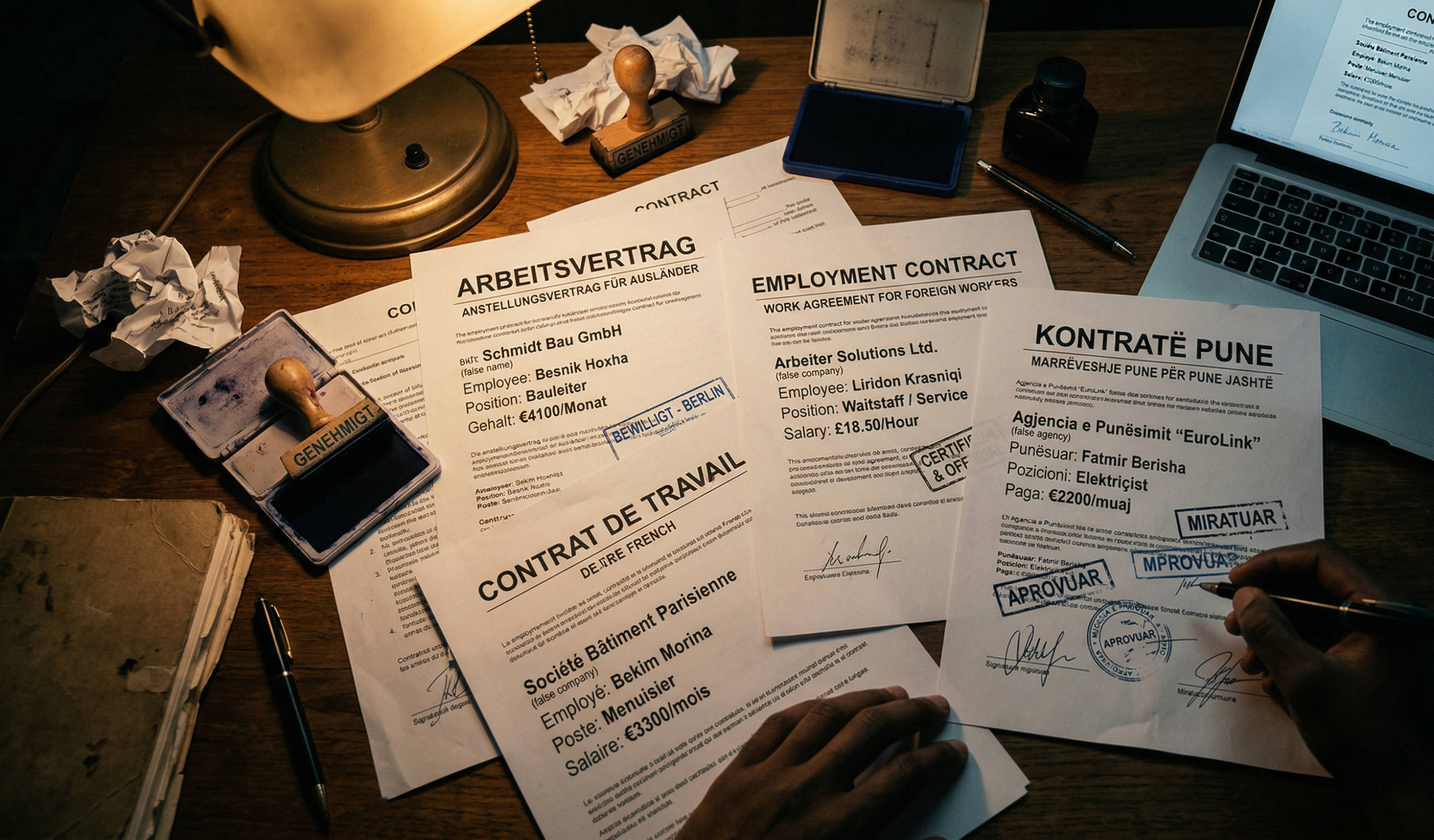 Në procesin e punësimit legal në vendet perëndimore, një punëdhënës i vërtetë nuk kërkon para nga punëmarrësi për t'i lëshuar një kontratë, është punëdhënësi ai që paguan kostot e rekrutimit për shërbimin tuaj.